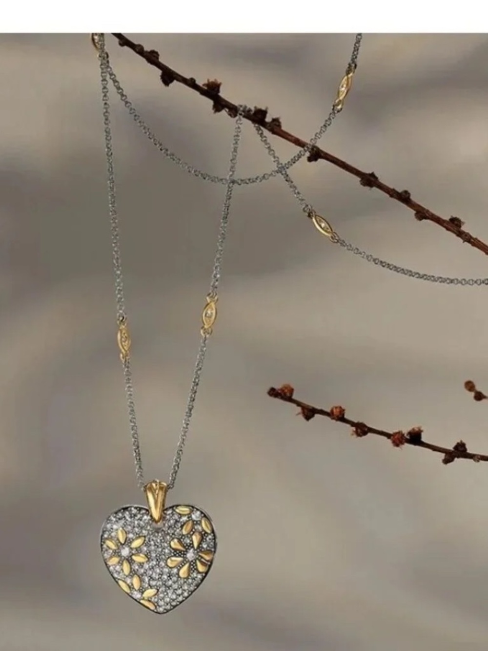 NWT Brighton Garden Of Love Heart Convertible Necklace $228